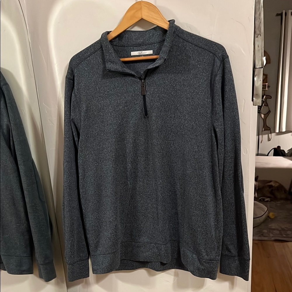 Greg Norman Collection Navy Zip-Up Sweater
